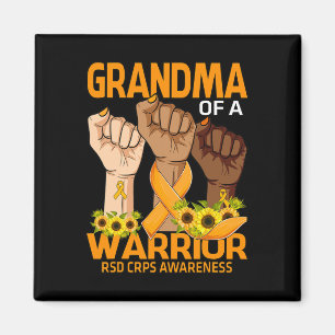 Hand Grandma Of A Warrior RSD CRPS Awareness Sunfl Magnet