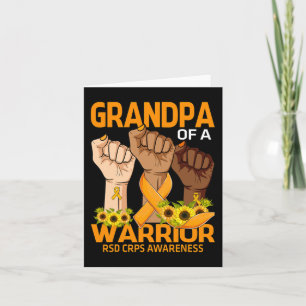 Hand Grandpa Of A Warrior RSD CRPS Awareness Sunfl Card