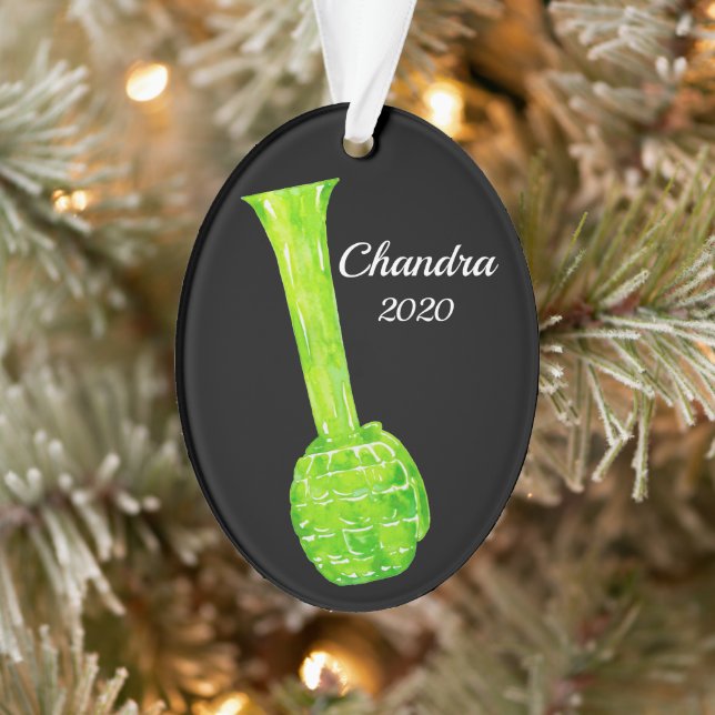 Hand Grenade Cocktail Personalised Ornament (Tree)