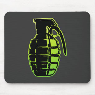 Hand Grenade - green Mouse Mat