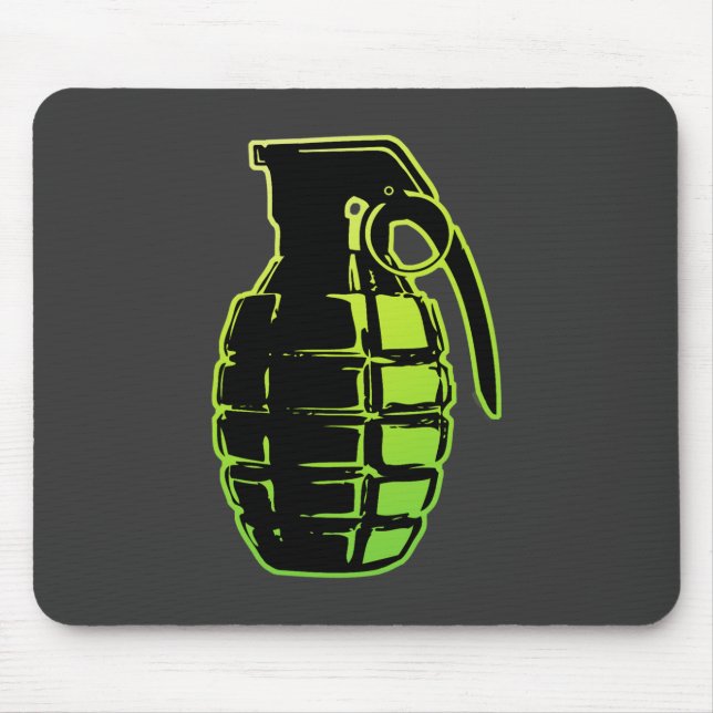 Hand Grenade - green Mouse Mat (Front)