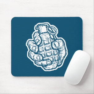 Hand Grenade In Comics Style Mouse Mat