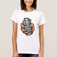 Hand Grenade In Comics Style