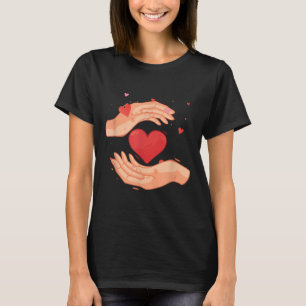 Hand Heart Charity Volunteering Kindness Donation T-Shirt