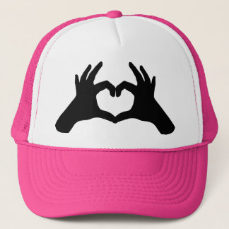 hand heart hat