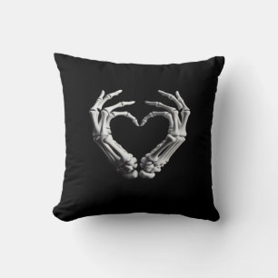 Hand Heart Skeleton Bone Spooky Girls Women Teens  Cushion