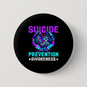 Hand Heart Suicide Prevention Awareness Week Septe 6 Cm Round Badge