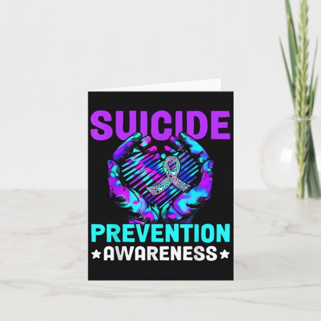 Hand Heart Suicide Prevention Awareness Week Septe Card (Front)