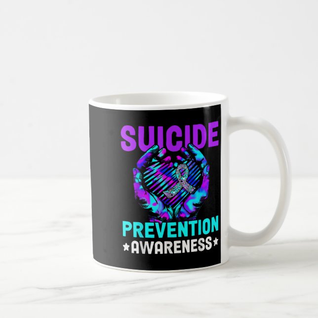 Hand Heart Suicide Prevention Awareness Week Septe Coffee Mug (Right)