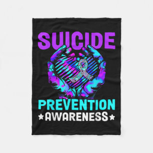 Hand Heart Suicide Prevention Awareness Week Septe Fleece Blanket