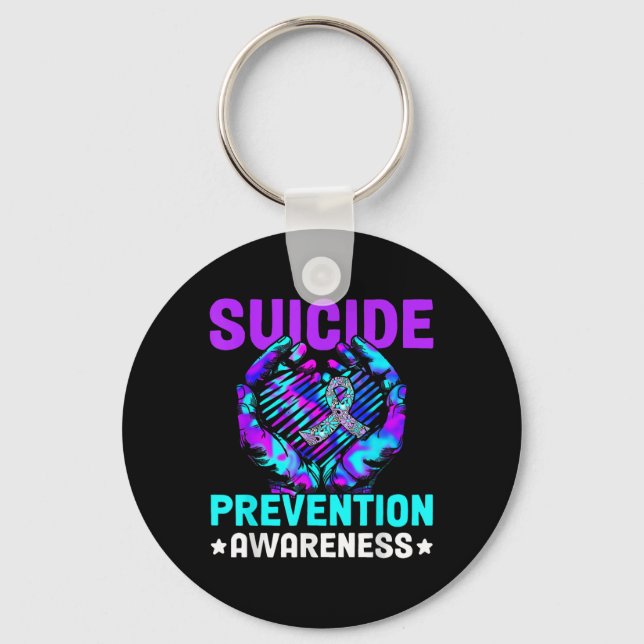 Hand Heart Suicide Prevention Awareness Week Septe Key Ring (Front)