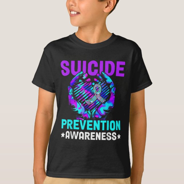 Hand Heart Suicide Prevention Awareness Week Septe T-Shirt (Front)