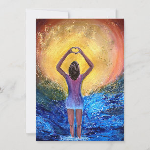 Hand Heart Thank You Card