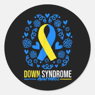 Hand Heart World Down Syndrome Costume March 21 Classic Round Sticker