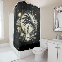 Hand Holding a Crystal under the Moonlight