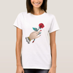 Hand Holding a Rose T-shirt" T-Shirt