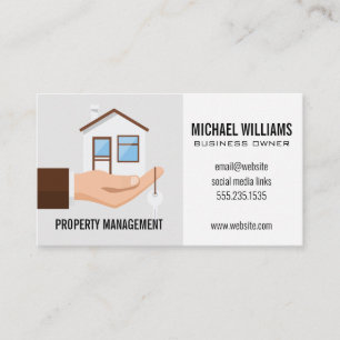 Hand Holding House   Property Business Card