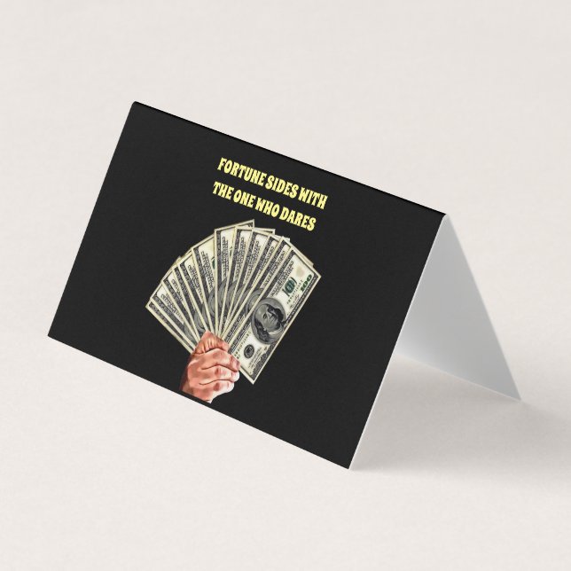 hand holding hundred dollar bills money finance business card (Front)