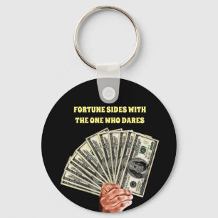 hand holding hundred dollar bills money finance key ring