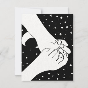 Hand-holding Over Stars Thank You Card