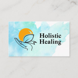 Hand Holding Rising Sun Business Card