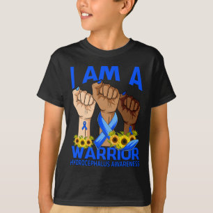 Hand I Am A Warrior Hydrocephalus Awareness Sunflo T-Shirt