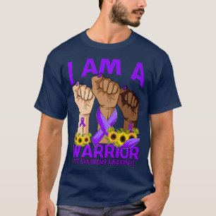 Hand I Am A Warrior Rett Syndrome Awareness Sunflo T-Shirt