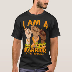 Hand I Am A Warrior RSD CRPS Awareness Sunflower T-Shirt
