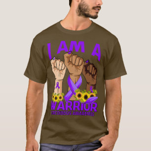 Hand I Am A Warrior Sarcoidosis Awareness Sunflowe T-Shirt