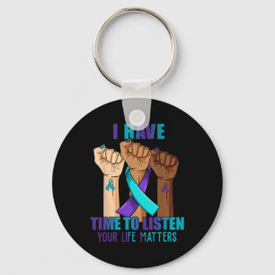 Hand I Have Time To Listen Suicide Prevention Awar Key Ring