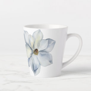 Hand Illustrated Blue Floral Latte Mug