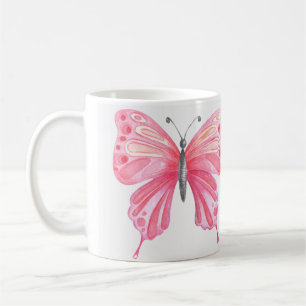 Hand Illustrated Butterfly Print Coffee Mug
