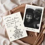 Hand-illustrated Champagne Tower Retro Photo Save The Date<br><div class="desc">"Save the Date: Handwritten Champagne Tower" Card with Couple's Photo: A Unique Prelude to Your Celebration Prepare to enchant your guests with our "Save the Date: Handwritten Champagne Tower" Card, now featuring a delightful photo of the happy couple on the back. This personalised touch adds an extra layer of charm...</div>