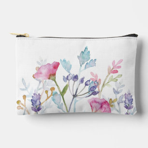 Hand Illustrated Floral Accessory Pouch