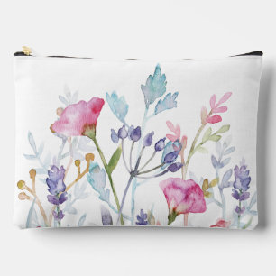 Hand Illustrated Floral Accessory Pouch