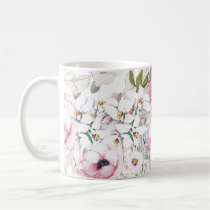 Hand illustrated Floral Print Coffee Mug