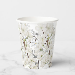 Hand illustrated Floral Print Paper Cups