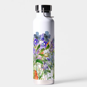 Hand Illustrated Floral Print  Water Bottle