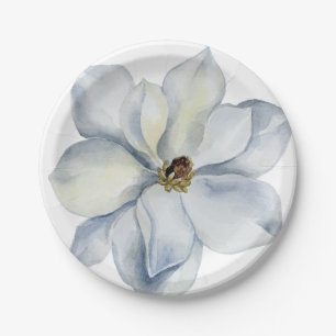 Hand Illustrated Painted Peony Paper Plate
