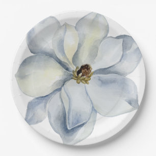 Hand Illustrated Peony  Paper Plate