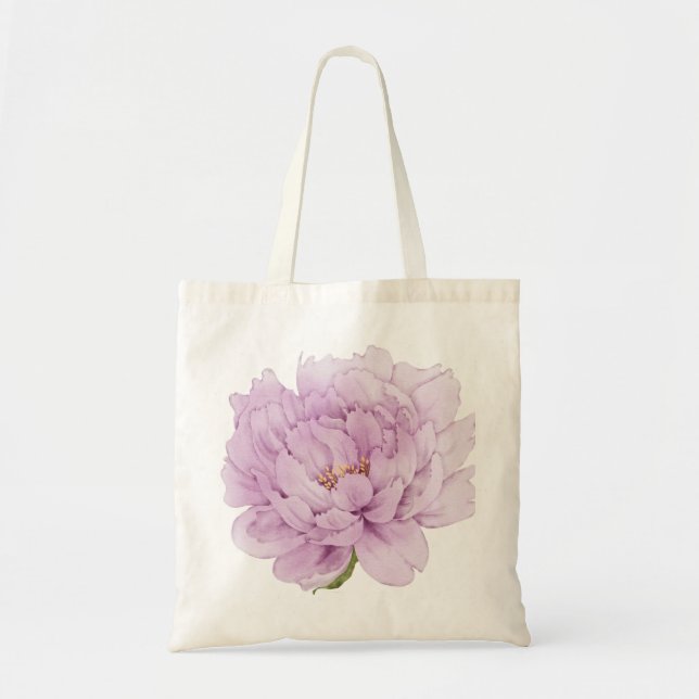 Hand illustrated Peony print price cut Tote Bag (Front)