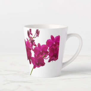 Hand illustrated Vibrant Pink Floral Latte Mug