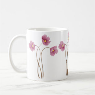 Hand Illustrated Wild Flower Print Mug