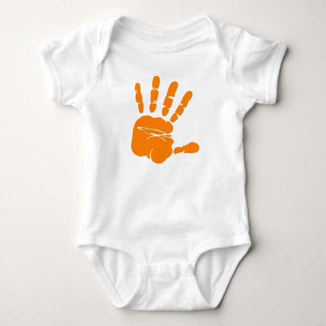 Hand impression baby bodysuit (Front)