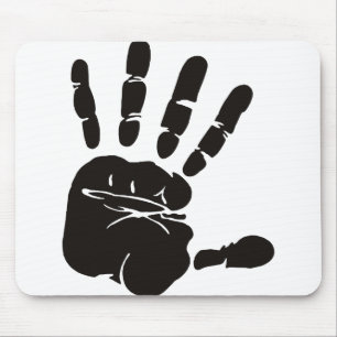 Hand Impression Black Mouse Mat
