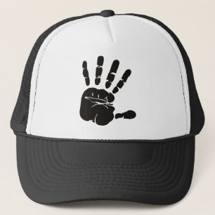 Hand Impression Black Trucker Hat