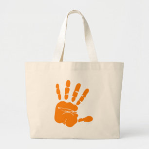 Hand impression large tote bag