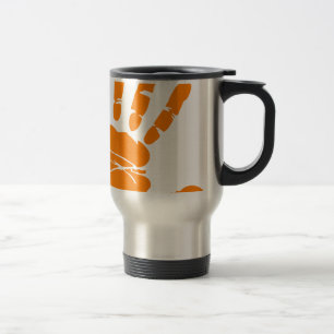 Hand impression travel mug