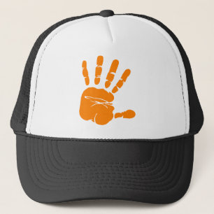 Hand impression trucker hat
