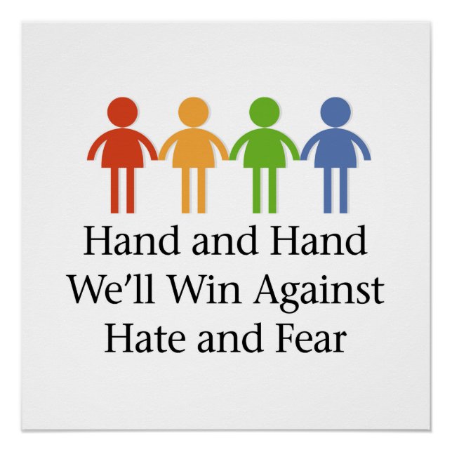 Hand in Hand Against Hate and Fear Poster (Front)